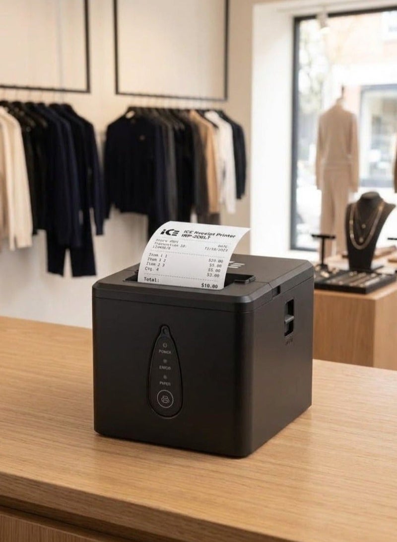 iCE POS iCE IRP-200LT 80mm Thermal Receipt Printer with USB, Ethernet and Auto Cutter - Image 2