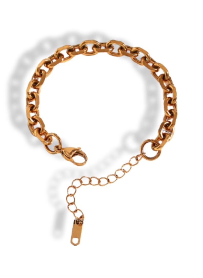 Soko Mesh 18K Solid Gold Thick Twisted Bracelet - Timeless Handcrafted Women's Jewelry | Elegant Pure Gold Bracelet, Perfect Gift for Ladies, Classic Fashion Accessory  - Image 1