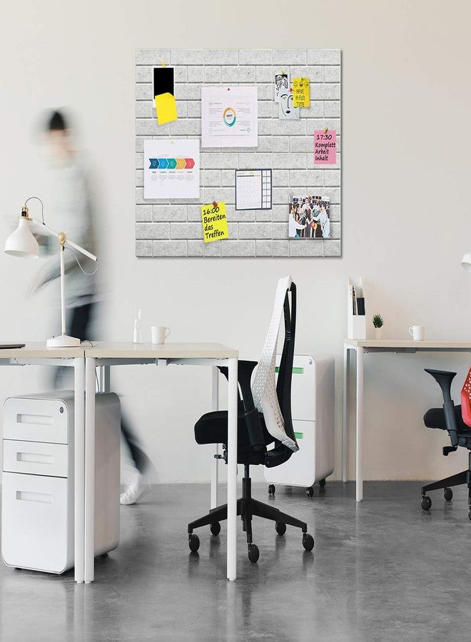 Uoisaiko Large Pin Board Notice Boards for Wall with 30 Push Pins, 6 Packs 11.8"x11.8" Felt Board Tiles for Home Office Kitchen, Bulletin Board Soundproof Wall Tiles for Photos Memos - Image 3