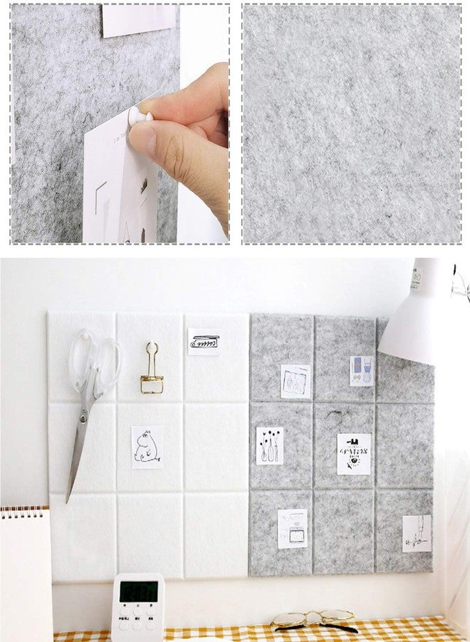 Uoisaiko Large Pin Board Notice Boards for Wall with 30 Push Pins, 6 Packs 11.8"x11.8" Felt Board Tiles for Home Office Kitchen, Bulletin Board Soundproof Wall Tiles for Photos Memos - Image 5