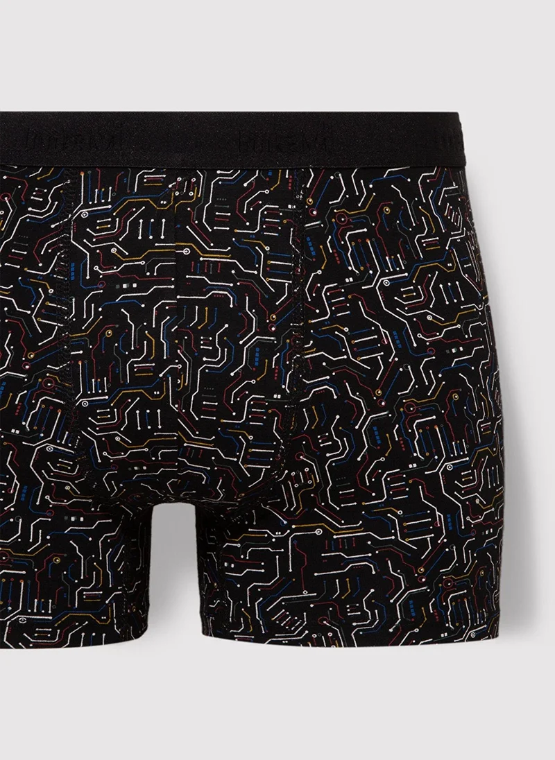 Mavi Printed Black Boxers