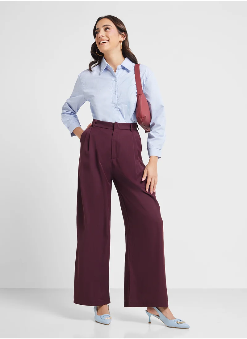 ايلا High Waist Wide Leg Trouser