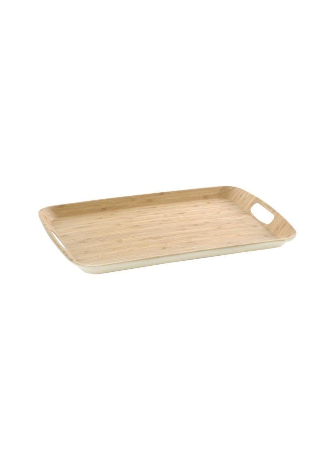 Five Simply Smart Rectangular Bamboo Fiber Serving Tray Beige 38 x 26 cm 151270 - Image 1