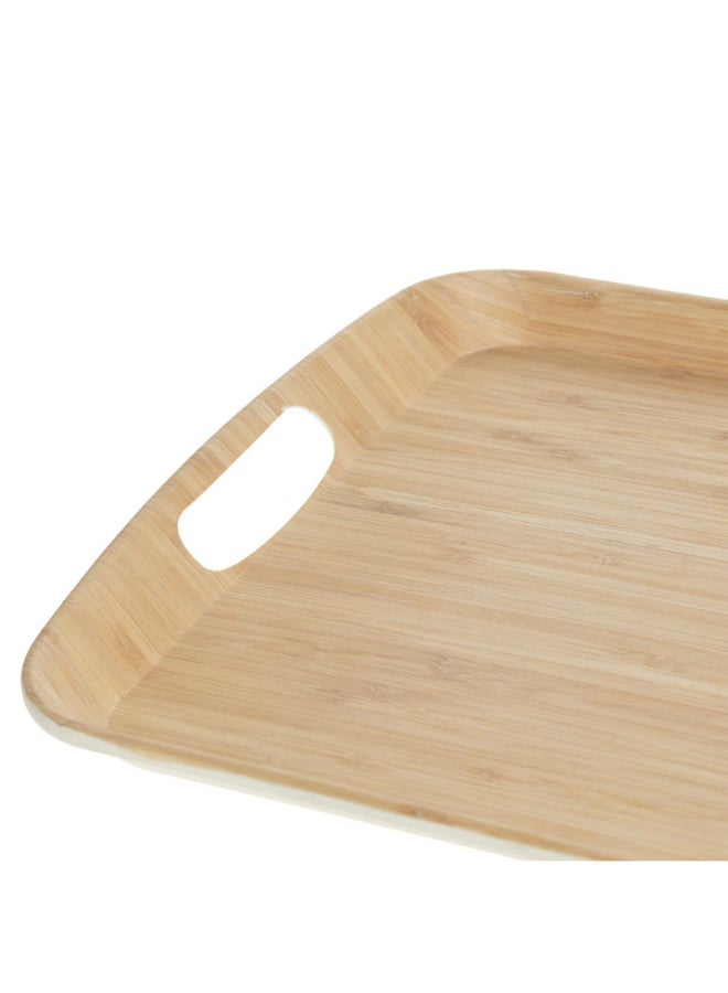Five Simply Smart Rectangular Bamboo Fiber Serving Tray Beige 38 x 26 cm 151270 - Image 2