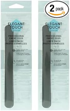 ELEGANT TOUCH أدوات العناية بالأظافر من إيميري بوردز المحترفة - عبوة متوسطة من 2 - Image 1