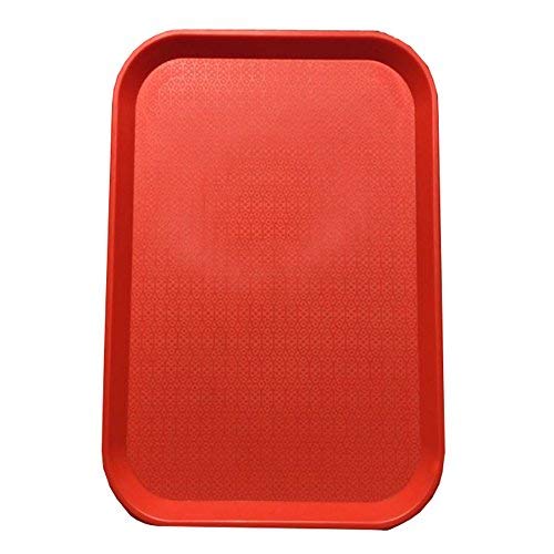 Urmila Plastic® Serving Tray Platter Rectangular Shape Plastic Trays for Drink Breakfast Tea Dinner Coffee Salad Food for Dinning Table Home Kitchen 11x14 Inches Red Set of 6 - Image 5