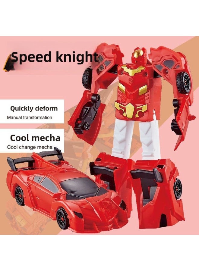 Genuine Kabao Car God Transforming Robot King Kong Reloading Rescue Special Police Creates Giant Fit Children's Toy-Color:Speed Knight  - Image 1