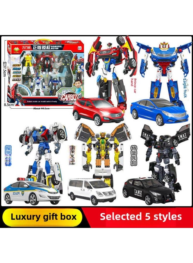 Genuine Kabao Car God Transforming Robot King Kong Reloading Rescue Special Police Creates Giant Fit Children's Toy-Color:Speed Knight  - Image 4