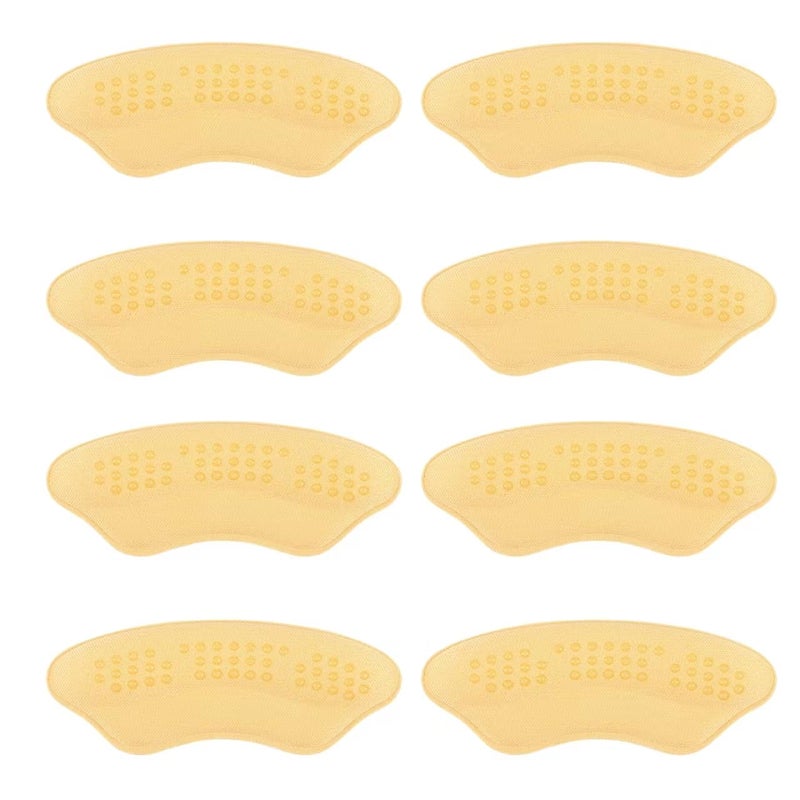 Riootlnm Heel Pads for Shoes That are Too Big, Heel Inserts for Women, Heel Grips for Womens Shoes, Heel Protectors, Heel Cushion Liners for Blisters Loose Shoes, Shoe Fillers (Antigel Beige 4Pairs) - Image 1