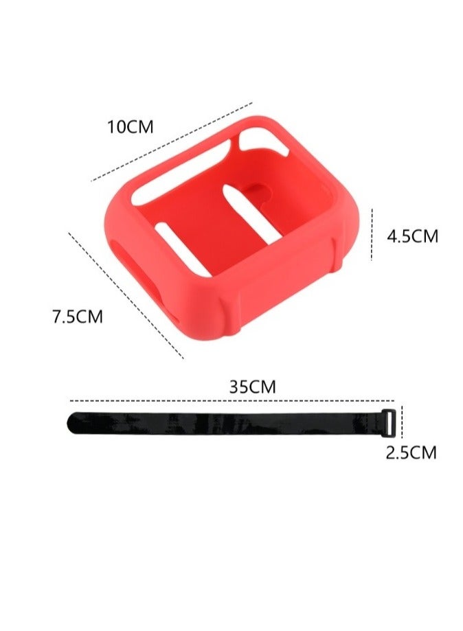 general Silicone Case for JBL Go 4, Waterproof Portable Bluetooth Speaker Protective Sleeve, Ultra-Light Shockproof Cover with Carabiner, Secure Fit, Red(Speaker Not Included) - Image 4