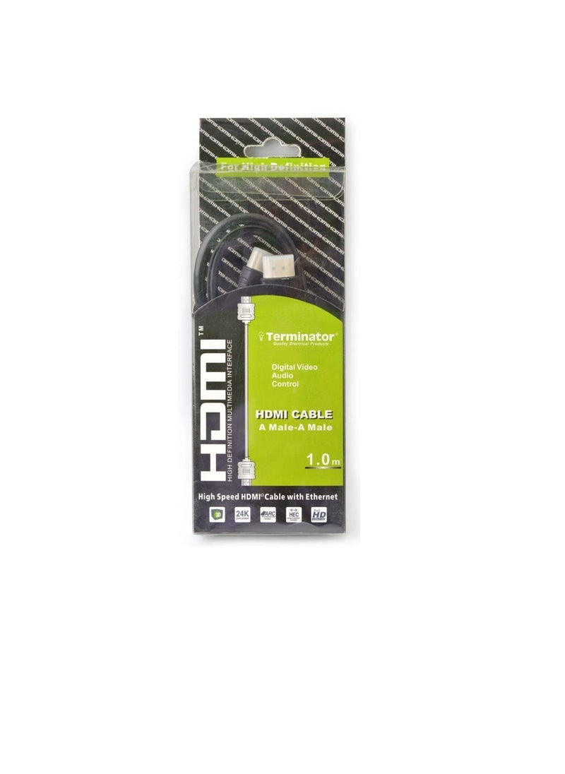 Terminator High Speed High Definition Multimedia Interface Cable with Ethernet. THDMIC 2.0 2005-1M  - Image 2