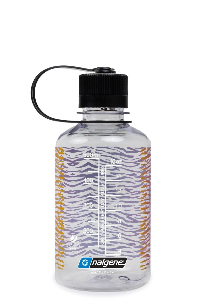 Nalgene Sustain Tritan BPA-Free Water Bottle Made with Material Derived from 50% Plastic Waste  16 OZ  Narrow Mouth  Rainbow Zebra - Image 2