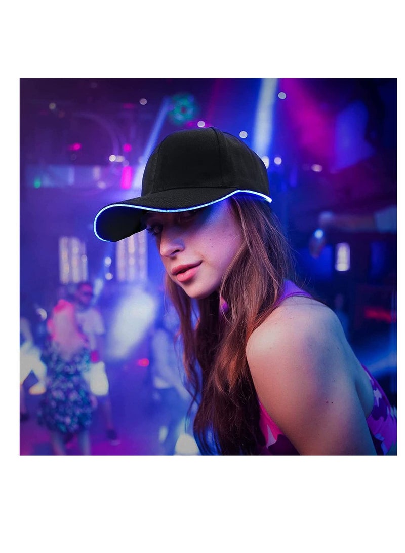 SYOSI - LED hat luminous baseball cap flashing party hat festival club stage hip hop performance accessories - Image 1