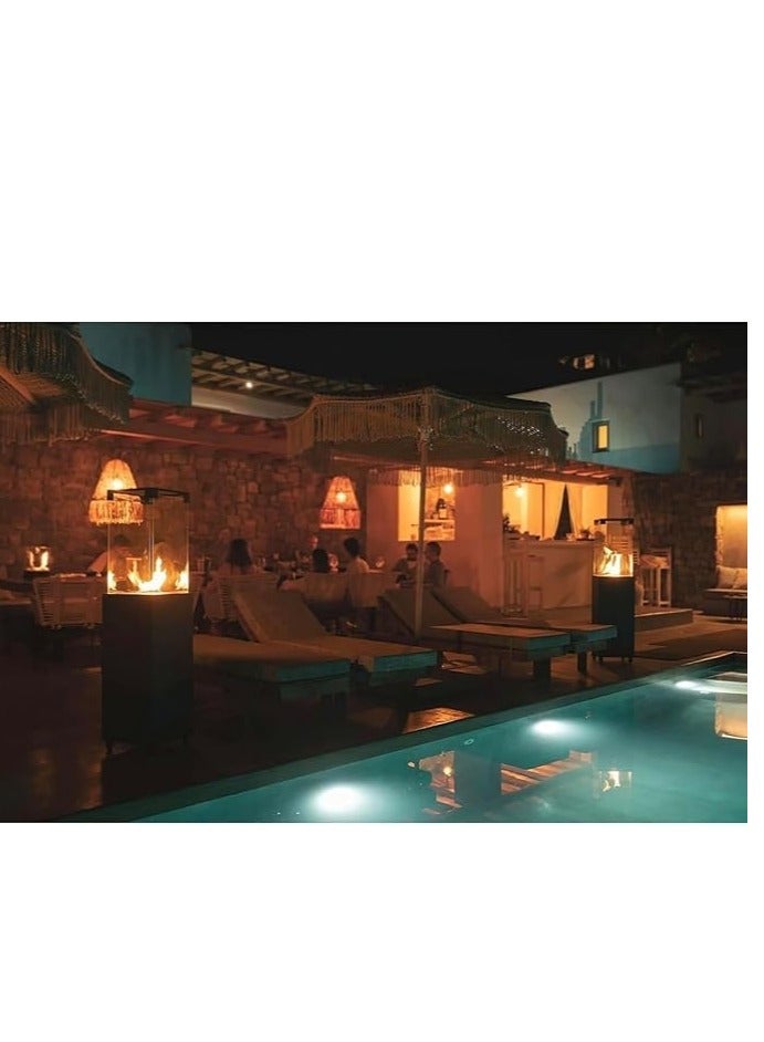 Outdoor Patio Gas Heater – Portable Propane Fireplace with Wheels | Garden & Terrace Heater | Ideal for Homes, Restaurants & Hotels - Image 4