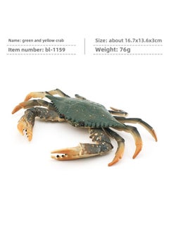 Simulation Of Whale Sharks, Tiger Sharks, Blue Whales, Marine Life Models, Deep-sea Prehistoric Ancient Duns, Trilobites, Animal Models-Color:Bl-1159 Green And Yellow Crab 76g
