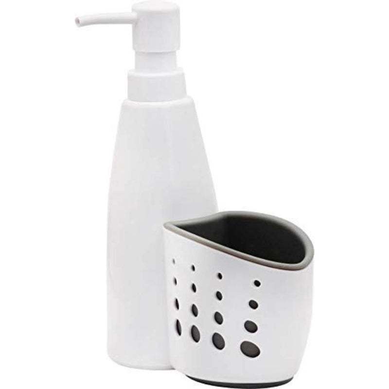 JANCOM Dish Washing Kitchen Sink Organizer with Built in Bottle for Soap Dispenser Dishwasher Liquid and Brush Sponge Holder Kitchen Sink Base Caddy Liquid Dispenser & Sponge Holder - (1Pcs) - Image 2