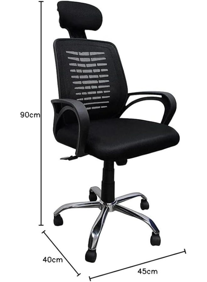 Ergonomic High-Back Office Chair with Adjustable Headrest and Lumbar Support - Image 4