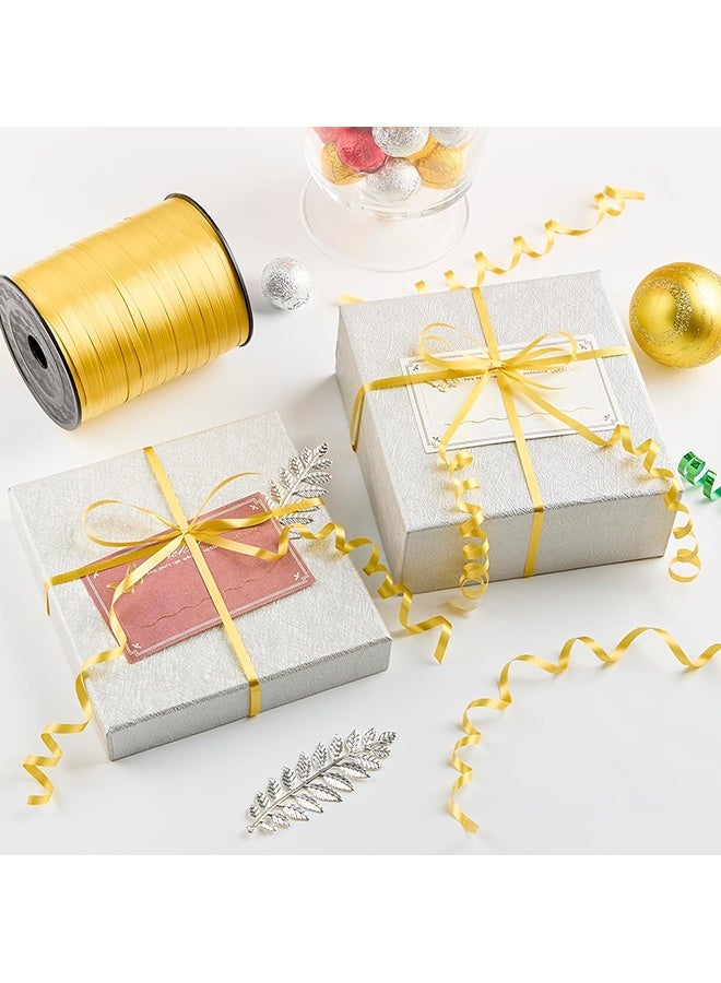 Wffo 500 Yards Golden Curling Ribbon - Balloon Ribbon - Balloon String for Art&Craft Decor - Gift Wrapping,Ribbons and Bows for New Year Birthday Gifts Graduation Supplies (5mm Wide) - Image 4