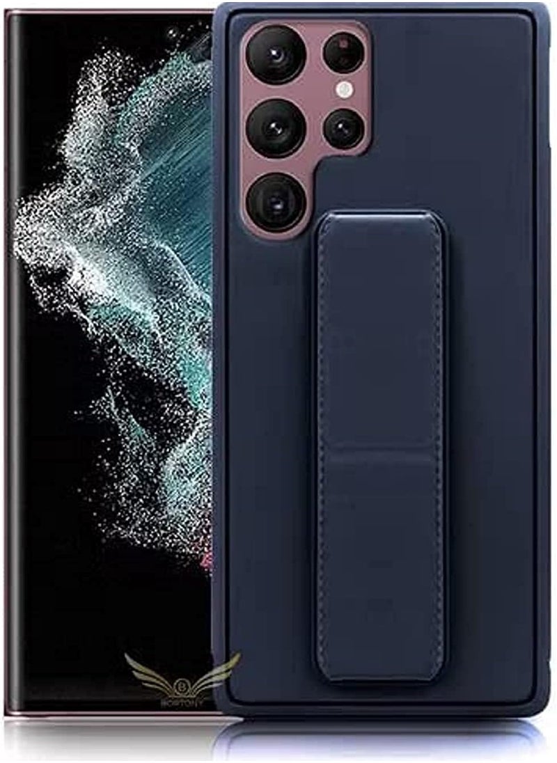 Generic Samsung Galaxy S23 Ultra Case with Kickstand and Magnetic Car Holder Vertical Horizontal Premium Silicone Armband and Grip with Holder  - Image 1