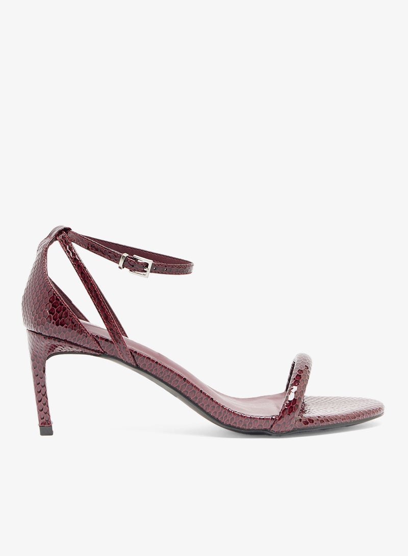 GLAMOROUS Casual Ankle Strap Heeled Sandals - Image 1