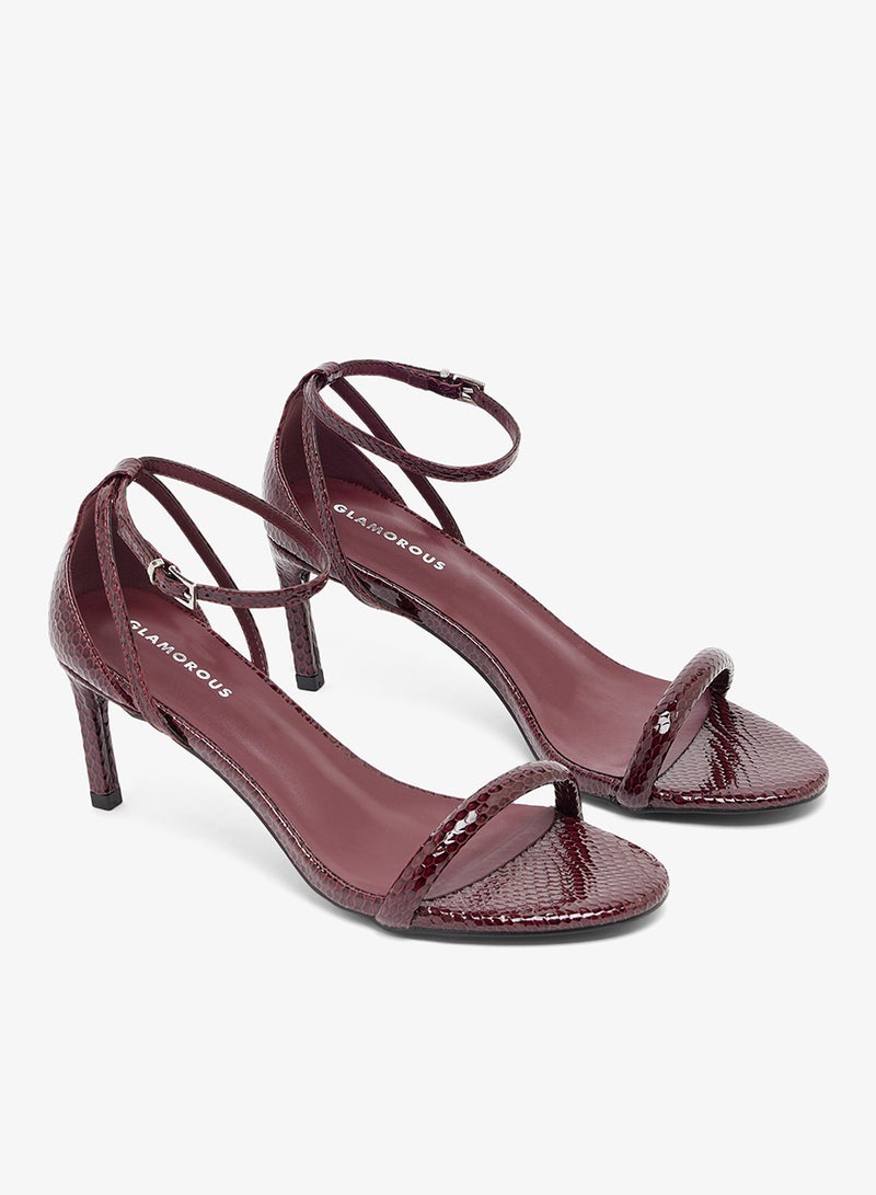 GLAMOROUS Casual Ankle Strap Heeled Sandals - Image 4