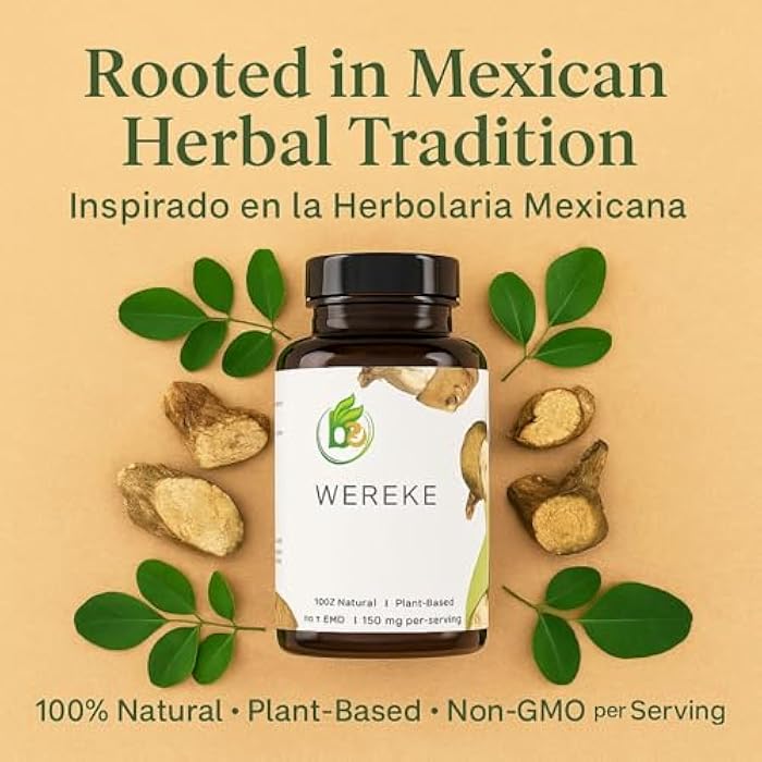 B-Experts Wereke (Wereque Root) – 90 Vegan Capsules, 1500 mg per Serving – 100% Natural Herbal Supplement – Premium Quality, Non-GMO, Plant-Based – by Bexpertsusa - Image 2
