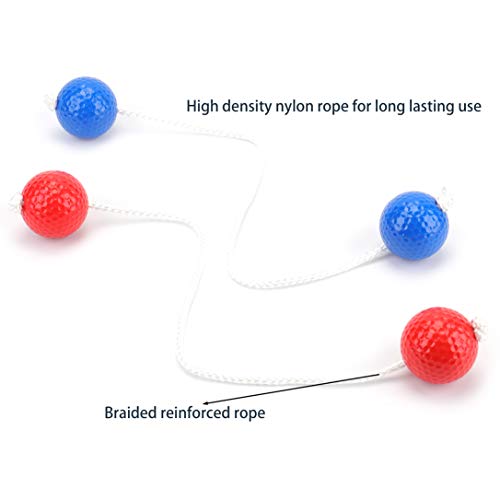 Cedilis 12 Pair Ladder Balls Replacement for Toss Match Golf Game Set Ladder Ball Bolas, Made from Real Golf Ball (6 Red + 6 Blue) - Image 2