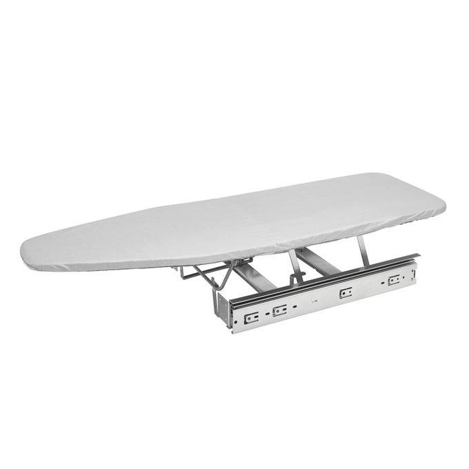 REVASHELF PULL OUT ADJUSTABLE FOLDING RETRACTABLE IRONING BOARD WBALLBEARING SLIDE FOR BATHROOMCLOSET VANITY CABINET DRAWER GRAY VIB20CR