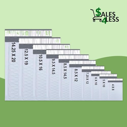 Sales4Less #5 Poly Bubble Mailers 10.5X16 inches Padded Envelope Mailer Waterproof Pack of 25, White - Image 3