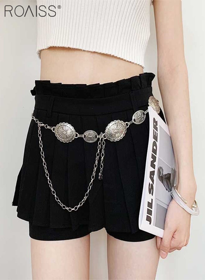 roaiss 2 Pcs Metal Chain Belts for Women, Bohemian Style Denim Chain Belts, Suitable for Matching Dresses, Jeans and sweaters, Vintage Fashion Accessories  - Image 2