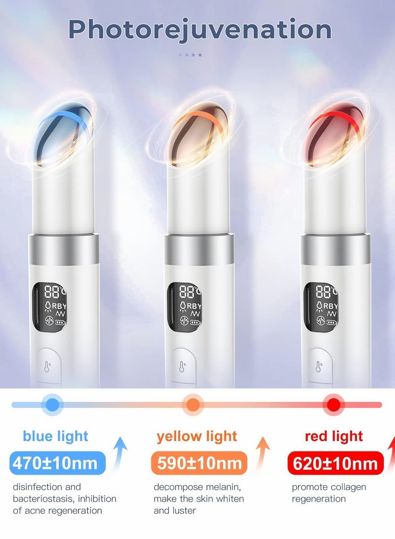 NIBEMINENT EMS Eye Massager RF Radio Frequency Facial Device Lifting Firming Skin Care Tool for Eyes Neck Wrinkles with LCD Display(38-45°C) - Image 5