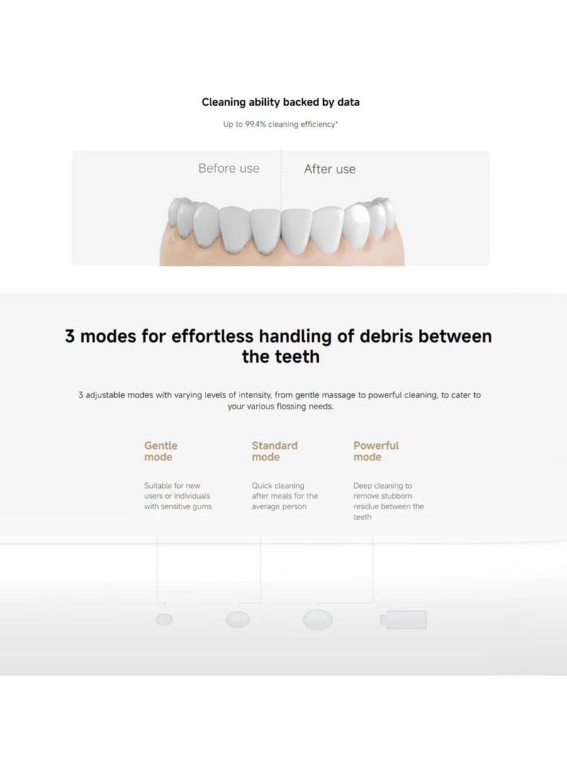 XIAOMI ORAL IRRIGATOR Water Flosser 2 - Deep Cleaning 3 Cleaning Modes Ideal for teeth 90-day Battery Life - Image 5