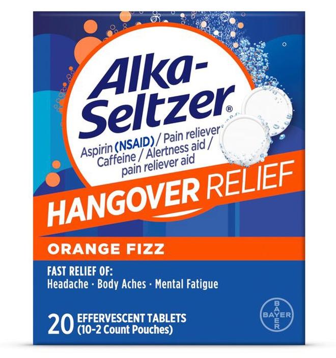 Alka-Seltzer Hangover Relief Effervescent Tablets Formulated for Fast Relief of Headaches, Body Aches and Mental Fatigue, 20CT - Image 1