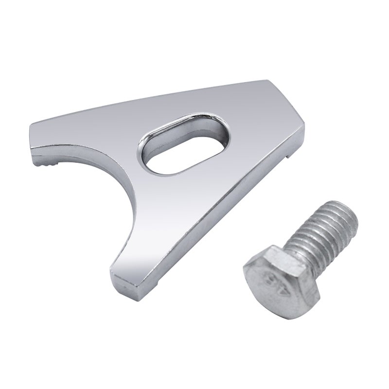 Chrome Steel Distributor Clamp Hold Down with Screw SBC BBC Replacement for CHEVY DISTRIBUTORS V8 V6 CHEVROLET ENGINES 265 283 305 307 327 350 383 400 396 402 427 454 472 502 - Image 1