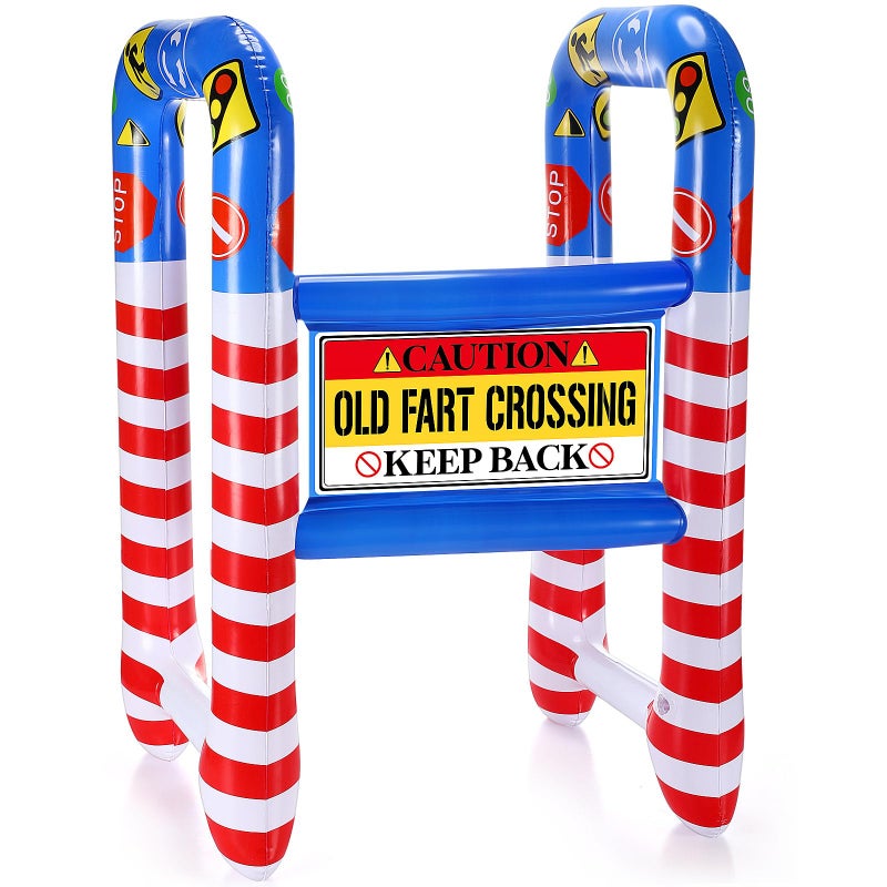 ShinyRelief Over The Hill Birthday Decorations Old Zone Inflatable Walker Gag Gift Funny Party Supply for 40th 50th 60th Old People Birthday Party 100th Day of School FunnyOld Fart - Image 3