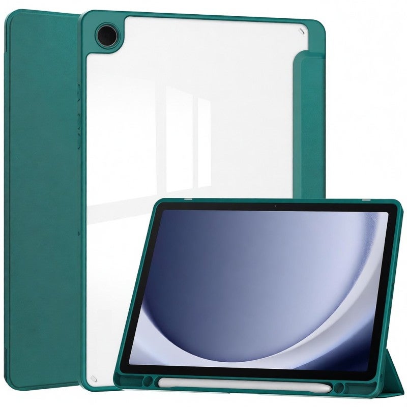 11-Inch Tablet Case - Auto Wake/Sleep Tri-folding Transparent Tablet Case with Magnetic Closure & Pen Slot for Samsung Galaxy Tab A9 Plus (SM-X210/ SM-X216/ SM-X218) - Image 1