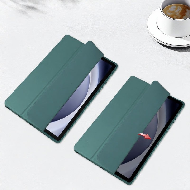 11-Inch Tablet Case - Auto Wake/Sleep Tri-folding Transparent Tablet Case with Magnetic Closure & Pen Slot for Samsung Galaxy Tab A9 Plus (SM-X210/ SM-X216/ SM-X218) - Image 3