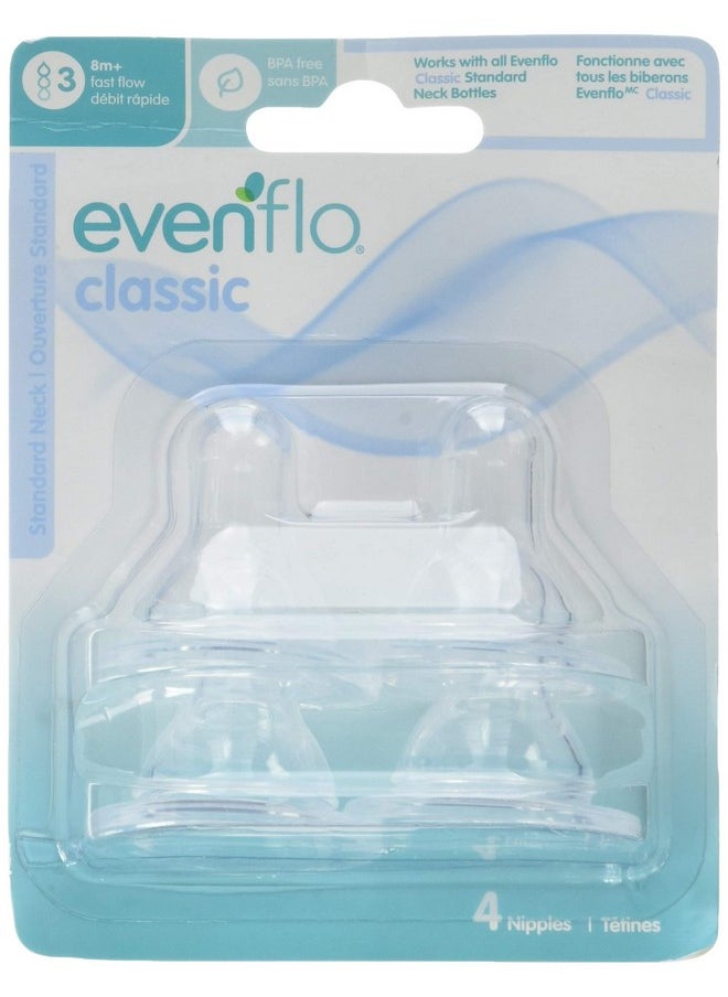 evenflo Evenflo Classic Bottle Nipples, 12 Count, Fast Flow  - Image 1