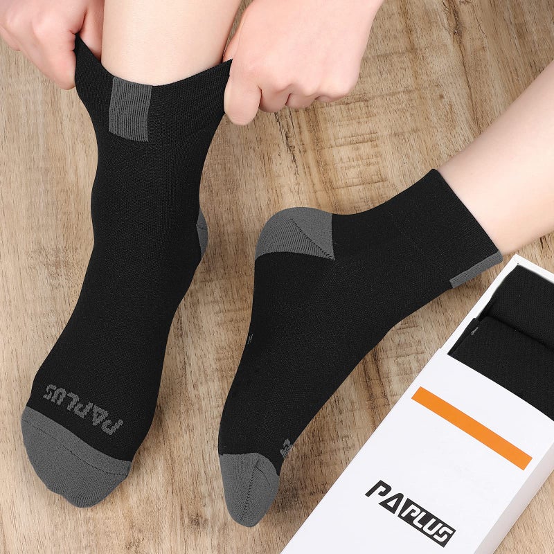 PAPLUS Ankle Compression Socks for Women 6 Pairs, Running Athletic Socks with Arch Supportï¼ŒPlantar Fasciitis Socks - Image 2