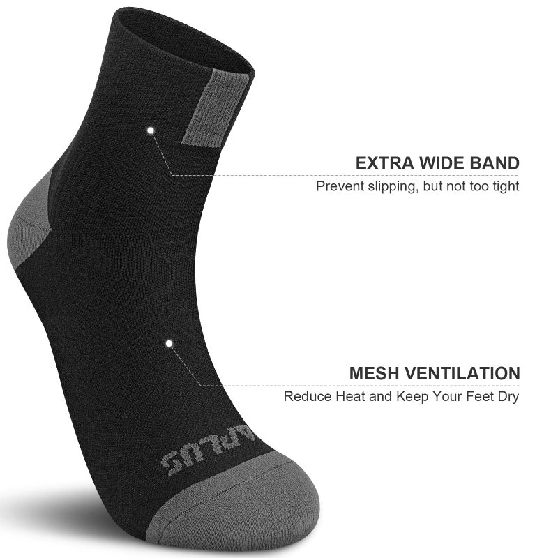 PAPLUS Ankle Compression Socks for Women 6 Pairs, Running Athletic Socks with Arch Supportï¼ŒPlantar Fasciitis Socks - Image 4