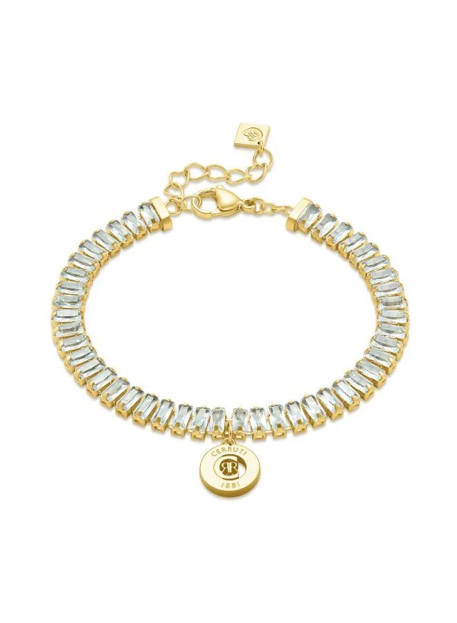 Claudia Baguette Clear C Logo Bracelet