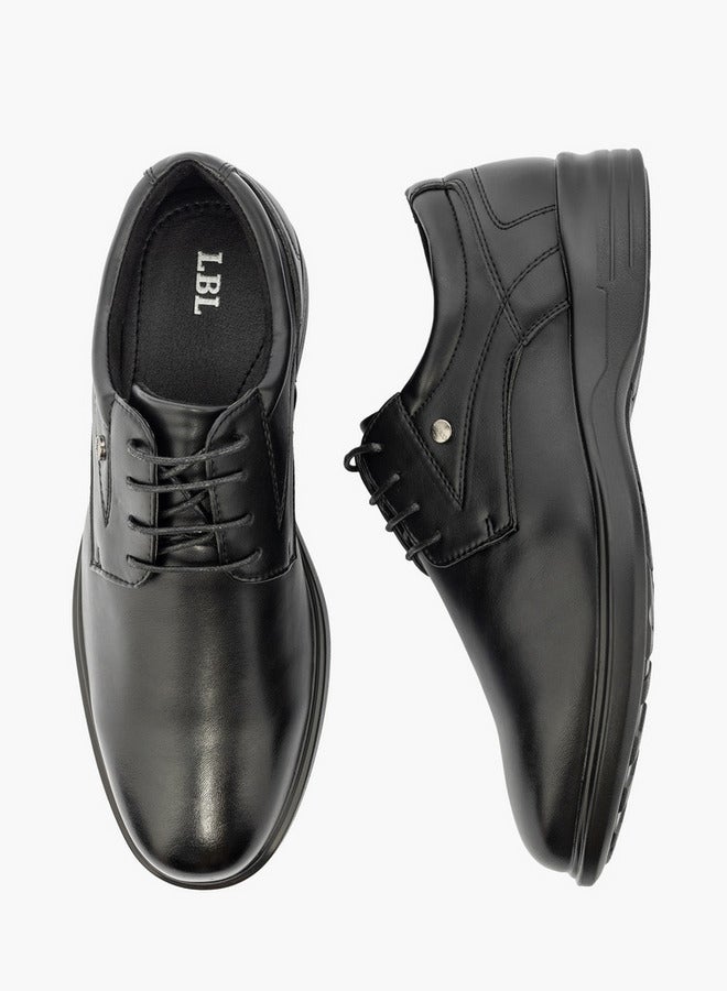 LBL by Shoexpress Solid Lace-Up Derby Shoes - Image 5