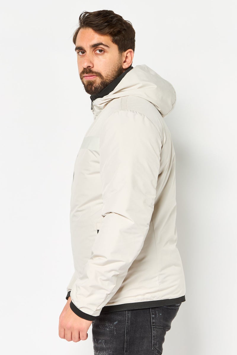 GEOX Men Reversible Renan Jacket, Cream - Image 3