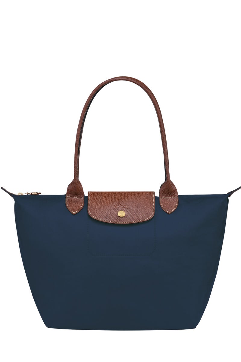 لونج شامب حقيبة توت متوسطة الحجم للنساء، حقيبة يد، حقيبة كتف، أزرق داكن، طراز كلاسيكي - Image 1