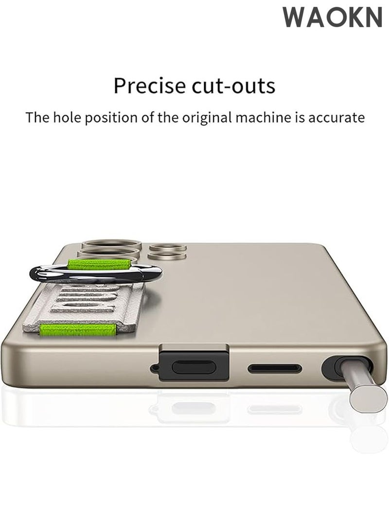 دبليو أيه أو كي أن جراب نحيف لهاتف Samsung Galaxy S25 Ultra، جراب هاتف خفيف فاخر غير لامع مع حزام معصم مع غطاء حماية شامل للعدسات، حزام معصم ذهبي قابل للتعديل لتثبيت آمن، حماية فتحة العدسة الدقيقة - Image 5