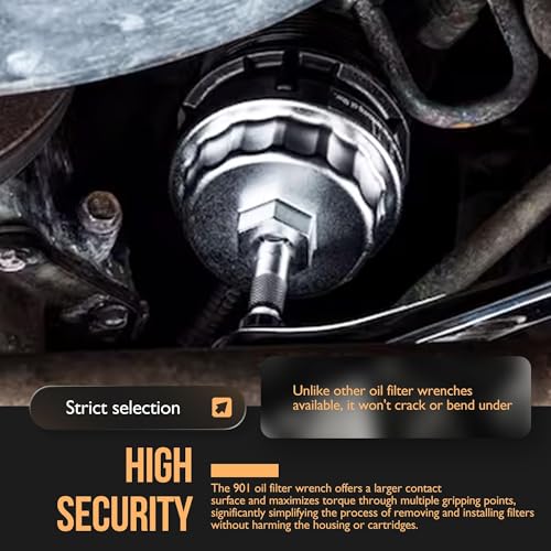 OXCANO مفتاح فلتر الزيت OXCANO بقطر داخلي 64 مم/2.5 بوصة و14 شفة، متوافق مع فلتر الزيت Wix 57356 15400-PLM-A02، متوافق مع هوندا أكورد وأكورا سيفيك CRV نيسان سنترا، أداة لمستخدمي السيارات - Image 4