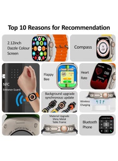 ELTRAZONE New Screen HK8 Pro Max Ultra 2.12 inch Smart Watch Men Series 8 49mm 1:1 Compass NFC High Refresh Rtae Smartwatch Sport Watch  - Image 3