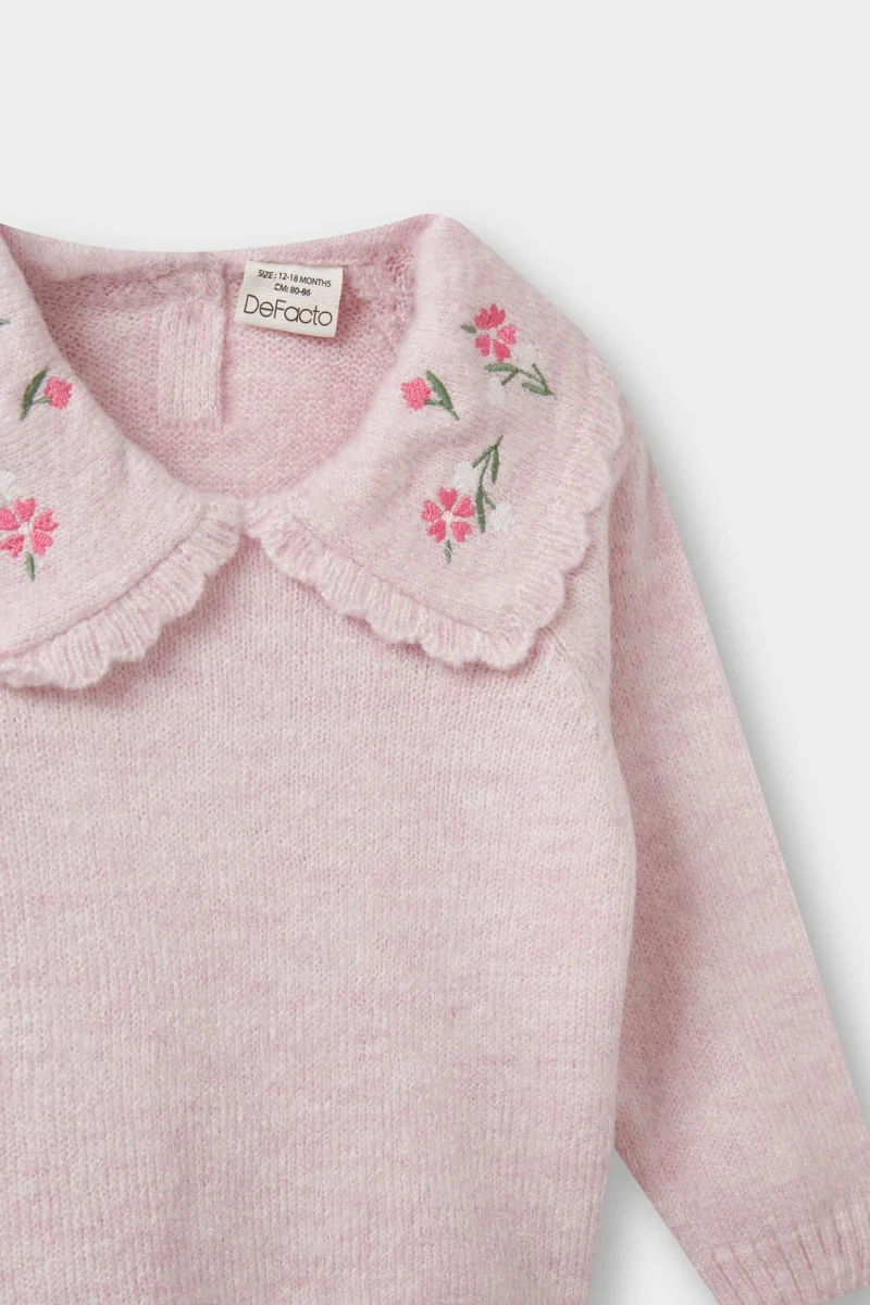 ديفاكتو Baby Girl Regular Fit Big Neck Pullover