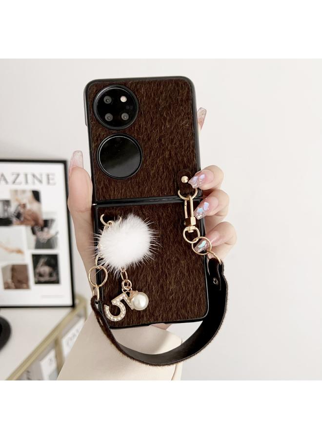 جرين تايجر جراب لهاتف Huawei P50 Pocket Plush بتغطية كاملة مع حزام - Image 2