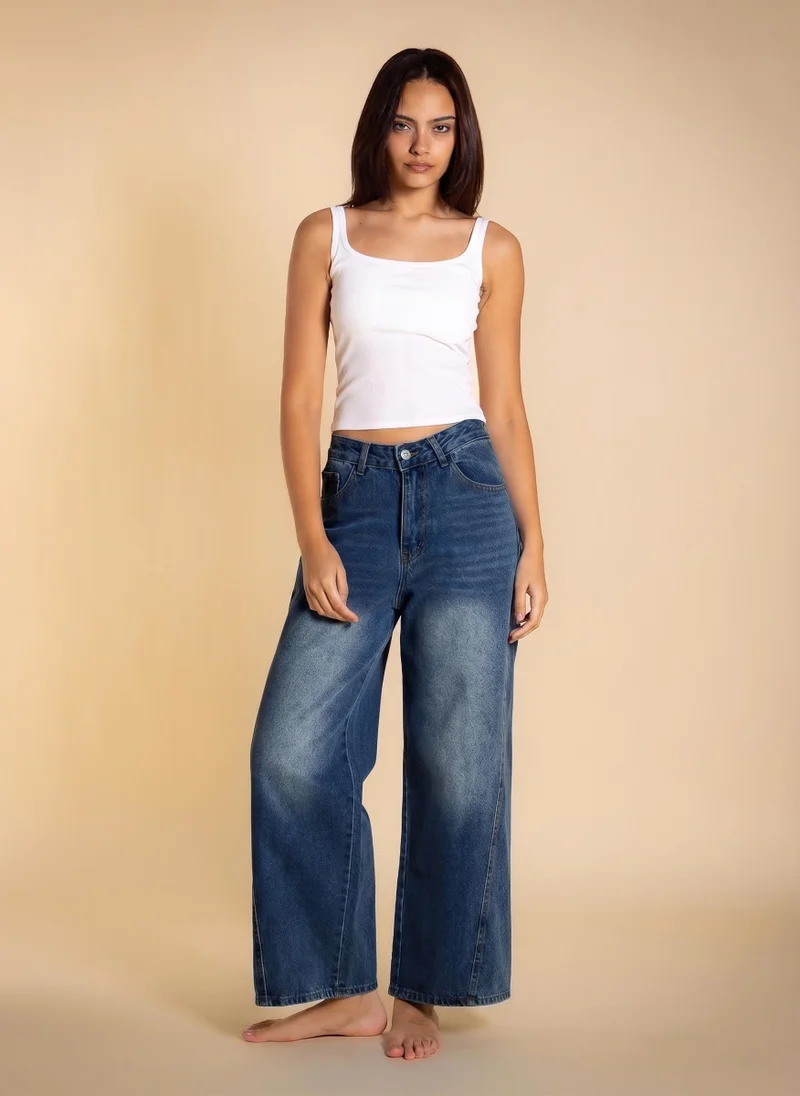 SHAPES MID-WAIST BARREL JEANS
